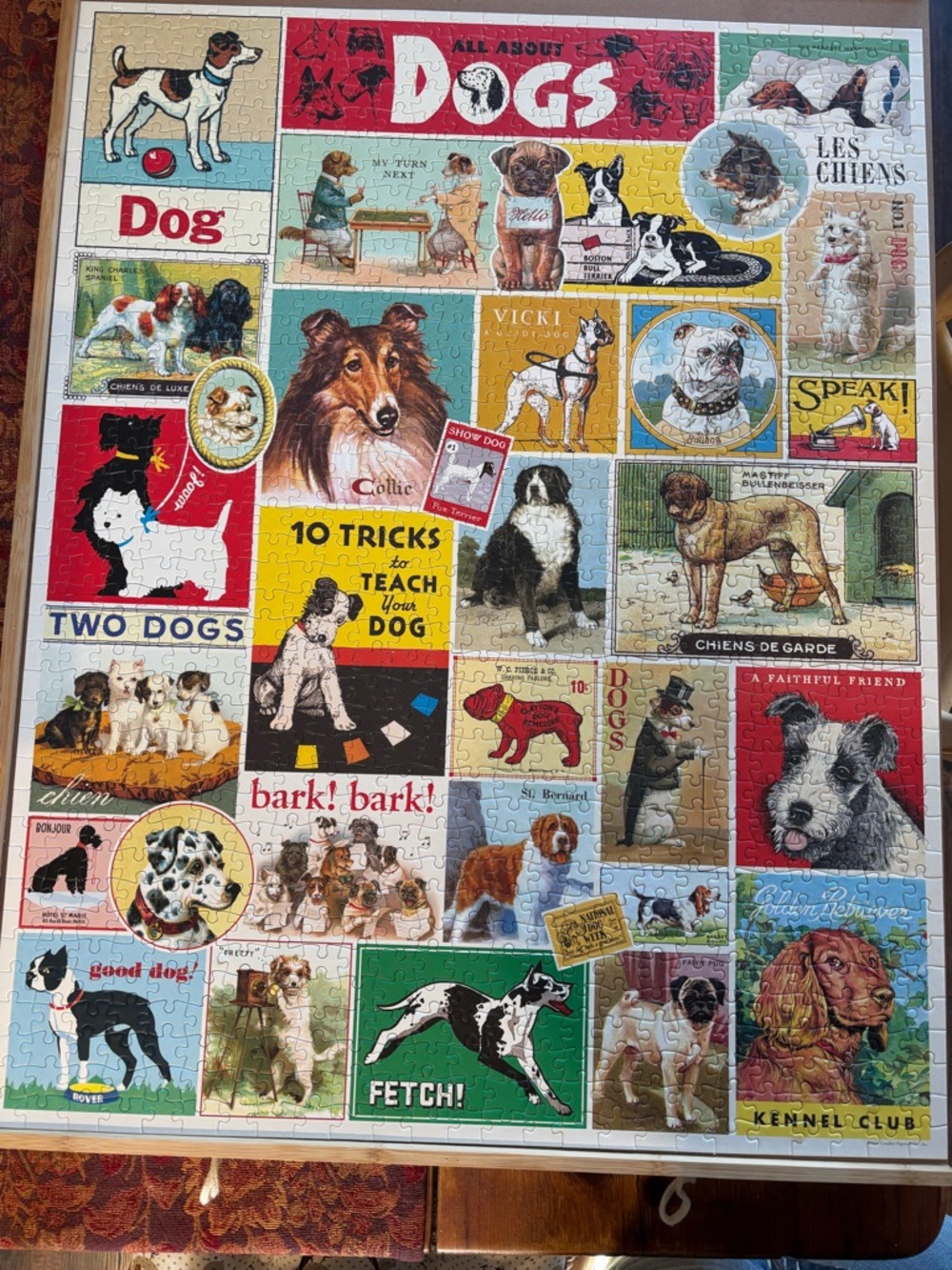 Cavallini & Co. Multicolor Dogs Puzzle Collage Print 1000 piece